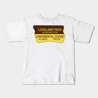 Loveland Pass Colorado Continental Divide CO Kids T-Shirt